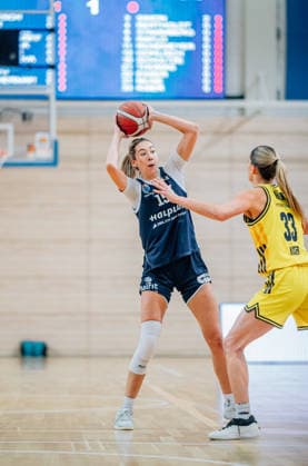 BB 1BL Women Syntainics MBC Lions Alba Berlin during the 2025 2026 season in the DBBL Toyota Bundesliga Syntainics MBC Lions and Alba Berlin at the SWH Arena on December 3, 2025 in Halle Saale, Saxony Anhalt, Germany