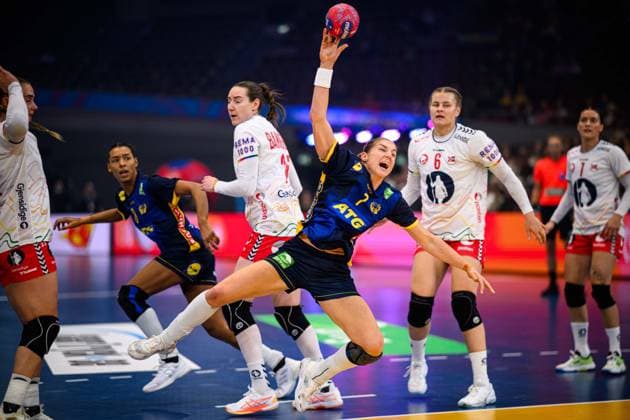 DORTMUND, GERMANY - 3 DECEMBER, 2025: Blohm Linn - Women s Handball World Championship, WM, Weltmeisterschaft 2025 Norway vs Sweden at Westfallenhalle.  Copyright: xVitaliixKliuievx