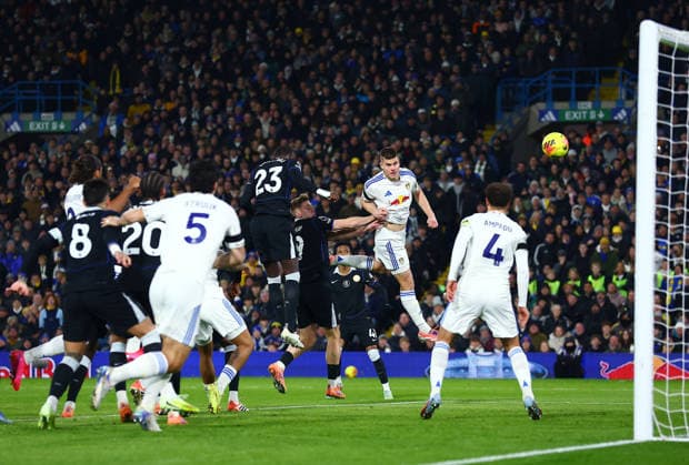 Jaka Bijol of Leeds United scores the opening goal Leeds United v Chelsea, Premier League, Football, Elland Road, Leeds, UK - 03 Dec 2025Leeds Elland Road United Kingdom EDITORIAL USE ONLY No use with unauthorised audio, video, data, fixture lists, club league logos or live services. Online in-match use limited to 120 images, no video emulation. No use in betting, games or single club league player publications.  Copyright: xMattxWest Shutterstockx 16006098r