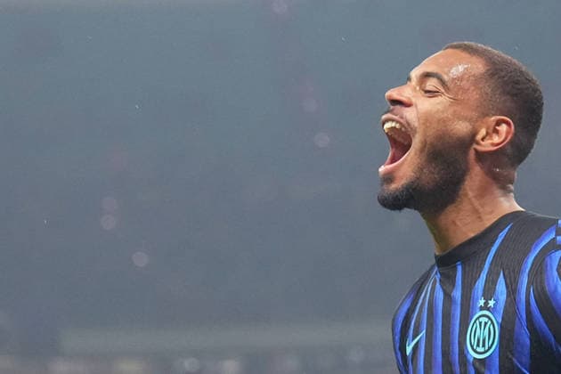 Inter Milan s Andy Diouf celebrates after scoring 1-0 during the Frecciarossa Italian Cup 2025 2026 soccer match between Inter and Venezia at the San Siro Stadium in Milan , north Italy - Wednesday , December 03 , 2025. - Soccer .  Copyright: xSpada LaPressex