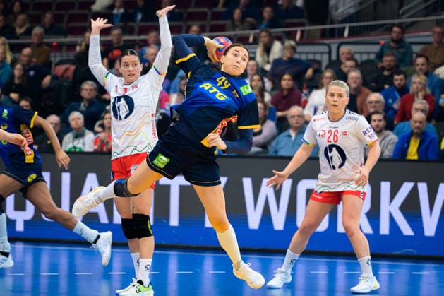Handball, Womens World Championship, Main Round Norway Sweden Olivia Loefqvist Sweden Dortmund Westfalenhalle North Rhine-Westphalia Germany