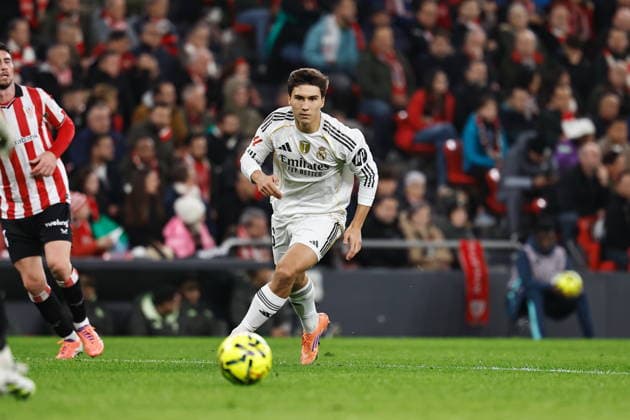 Gonzalo Garcia (Real), DECEMBER 3, 2025 - Football Soccer : Spanish La Liga EASports match between Athletic Club de Bilbao - Real Madrid CF at the Estadio San Mames in Bilbao, Spain. Noxthirdxpartyxsales  aflo_312415530