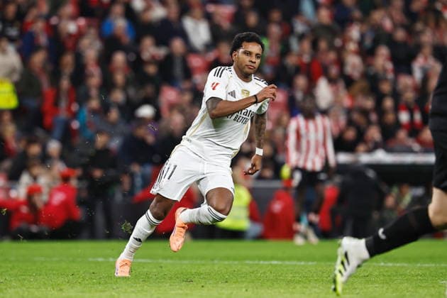 Rodrygo Goes (Real), DECEMBER 3, 2025 - Football Soccer : Spanish La Liga EASports match between Athletic Club de Bilbao - Real Madrid CF at the Estadio San Mames in Bilbao, Spain. Noxthirdxpartyxsales  aflo_312415561