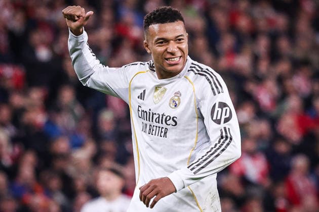 December 3, 2025, Bilbao, Spain, Spain: Kylian MBAPPE of Real Madrid during the LaLiga match between Athletic Club and Real Madrid CF at San Mames Stadium on December 03, 2025 in Bilbao, Spain. Marcos Calvo Bilbao Spain - ZUMAm308 20251203_zsp_m308_015 Copyright: xMatthieuxMirvillex
