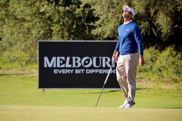 December 4, 2025, Melbourne, Victoria State, Australia: Adam Scott of Australia seen in action during round one of the Australian Open Golf tournament. The men™s Australian Open tees off at Royal Melbourne featuring leading local and international golfers competing for one of Australia™s top titles. Melbourne Australia - ZUMAs197 20251204_aaa_s197_018 Copyright: xYexMyoxKhantx