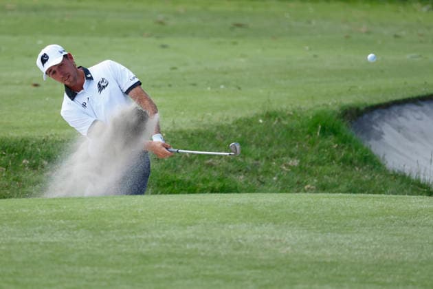 GOLF AUSTRALIAN OPEN, David Puig of Spain plays a bunker shot during Round One of the Australian Open Golf tournament at the Royal Melbourne Golf Club in Melbourne, Thursday, December 4, 2025. ( NO ARCHIVING, EDITORIAL USE ONLY MELBOURNE VICTORIA AUSTRALIA  Copyright: xCONxCHRONISx 20251204179437449808