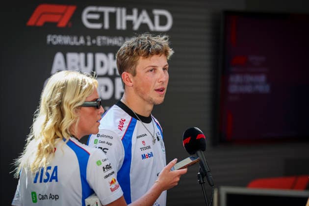 FORMULA ONE ABU DHABI GRAND PRIX 2025 Liam Lawson 40 (NZ), Visa Cash App Racing Bulls VCARB 02 media interview during Media Day at the Formula One Etihad Airways Abu Dhabi Grand Prix 2025 at the Yas Marina Circuit, Yas Island, United Arab Emirates on 4 December 2025 Credit: Phil Duncan Every Second Media Editorial use only. All images are copyright Every Second Media Limited. No images may be reproduced without prior permission. Copyright: xIMAGO EveryxSecondxMediax ESM-1689-0007 PhilxDuncanx xEveryxSecondxMediax