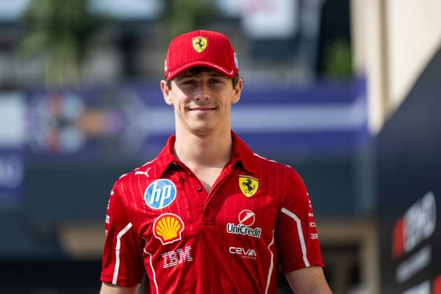 Arthur Leclerc Scuderia Ferrari HP, Monaco, Test Driver GT Factory Driver , UAE, Formula 1 World Championship, Abu Dhabi Grand Prix, Yas Marina Circuit, Media Day, 04 12 2025 UAE, Formula 1 World Championship, Abu Dhabi Grand Prix, Yas Marina Circuit, Media Day, 04 12 2025 Yas Marina Island Copyright: xEibner-Pressefoto Memmlerx EP_MMR