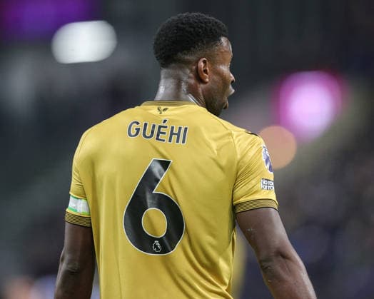 Premier League Burnley v Crystal Palace The shirt back of Marc Guehi of Crystal Palace during the Premier League match Burnley vs Crystal Palace at Turf Moor, Burnley, United Kingdom, 3rd December 2025 (Photo by Richard Bierton News Images) Burnley Turf Moor Lancashire United Kingdom Copyright: xRichardxBierton NewsxImagesx