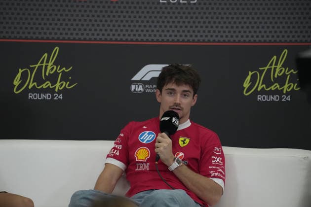Formula 1 Etihad Airways Abu Dhabi Grand Prix 2025 04 12 2025, Yas Marina Circuit, Abu Dhabi, Formula 1 Etihad Airways Abu Dhabi Grand Prix 2025 , in the picture Charles Leclerc MCO , Scuderia Ferrari HP nordphotoxGmbHx xBratic nph00250