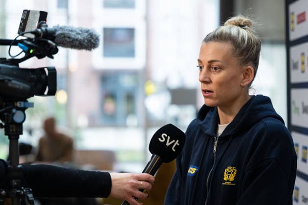 251204 Nathalie Hagman of the Swedish women s national handball team at a press event during day 9 of the 2025 IHF Women™s World Championship on December 4, 2025 in Dortmund Photo Emma Wallskog BILDBYRAN COP 320 EW0602 handball handboll handball bbeng vm handball vm handbolls vm ihf handball world championship world handball championship 2025 world championship 2025 pressträff event meeting sverige sweden day 9 dam  Copyright: EMMAxWALLSKOG BB251204EW006