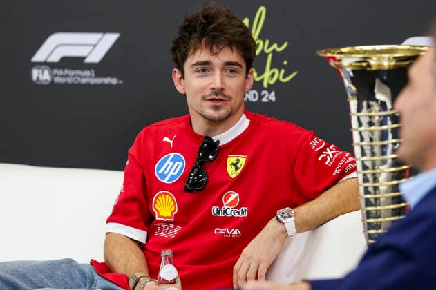 FORMULA ONE ABU DHABI GRAND PRIX 2025 Charles Leclerc 16 (MON), Scuderia Ferrari SF-25 press conference, PK, Pressekonferenz during Media Day at the Formula One Etihad Airways Abu Dhabi Grand Prix 2025 at the Yas Marina Circuit, Yas Island, United Arab Emirates on 4 December 2025 Credit: Phil Duncan Every Second Media Editorial use only. All images are copyright Every Second Media Limited. No images may be reproduced without prior permission. Copyright: xIMAGO EveryxSecondxMediax ESM-1689-0032 PhilxDuncanx xEveryxSecondxMediax