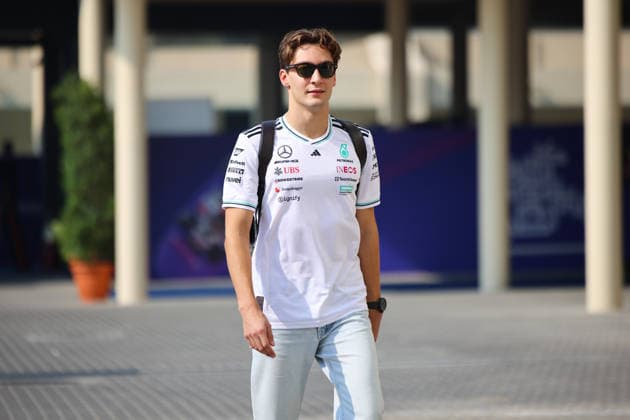 George Russell Mercedes AMG Petronas Formula One Team, 63 , ARE, Formula 1 World Championship, Abu Dhabi Grand Prix, Yas Marina Circuit, Media Day, 04 12 2025 ARE, Formula 1 World Championship, Abu Dhabi Grand Prix, United Arab Emirates, Yas Marina Circuit, 04 12 2025 Abu Dhabi Copyright: xEibner-Pressefoto AnnikaxGrafx EP_AGF