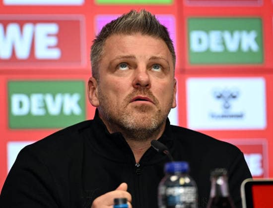 03 12 2025, xophax, Soccer 1 Bundesliga Season 2025 2026 1 FC Köln , Press conference at Rhein Energie Stadium Coach Lukas Kwasniok 1 FC Köln Köln