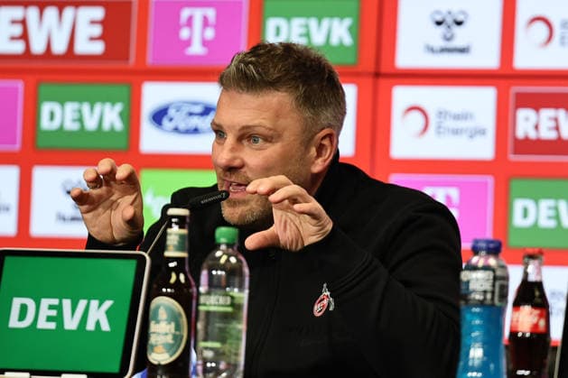 1 FC Köln 1 FC Köln, Press conference for the home match against St Pauli, Lukas Kwasniok 1 FC Köln 04 12 2025, Bild