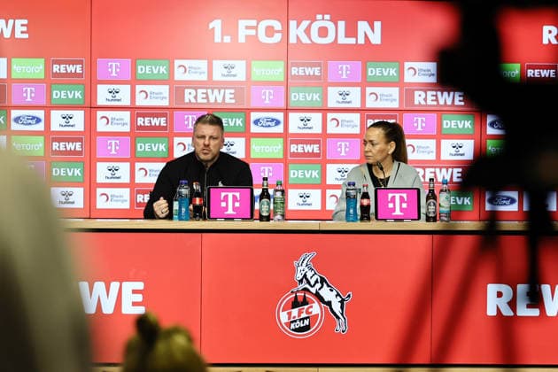 1 FC Köln 1 FC Köln, Press conference for the home match against St Pauli, Lukas Kwasniok 1 FC Köln 04 12 2025, Bild