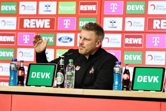 1 FC Köln 1 FC Köln, Press conference for the home match against St Pauli, Lukas Kwasniok 1 FC Köln 04 12 2025, Bild