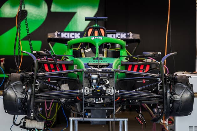 2025 Formula One Abu Dhabi Grand Prix Yas Marina Circuit, Abu Dhabi, United Arab Emirates 4.December.2025; Stake F1 Team Kick Sauber C45 in the garage during Formula One Abu Dhabi Grand Prix (Photo by Jay Hirano) Abu Dhabi Yas Marina Circuit United Arab Emirates Copyright: xJayxHiranox