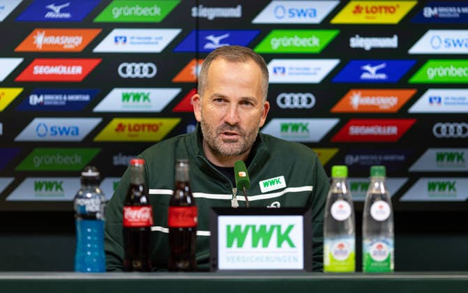 Football, 1st BL, FC Augsburg, Press conference