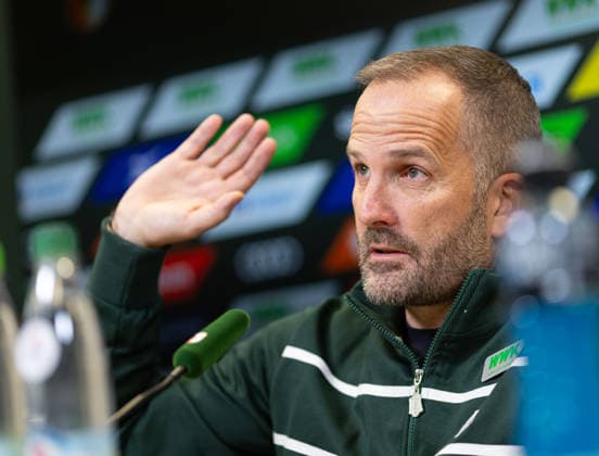 Manuel Baum Interim Coach FC Augsburg , Press conference before the match against Bayer Leverkusen