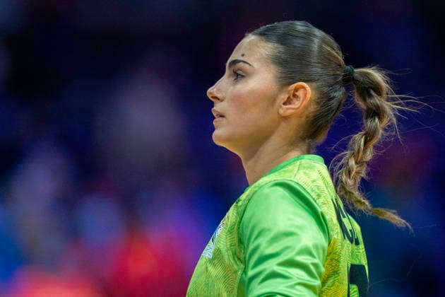 2025-12-04 Poland vs Argentina ROTTERDAM, NETHERLANDS - DECEMBER 4: Valentina Menucci of Argentina during the IHF Worldchampionship 2025 match for women, between Poland and Argentina at Ahoy on December 4, 2025 in Rotterdam, Netherlands. Rotterdam Ahoy Netherlands Content not available for redistribution in The Netherlands directly or indirectly through any third parties. Copyright: xHenkxSeppenx