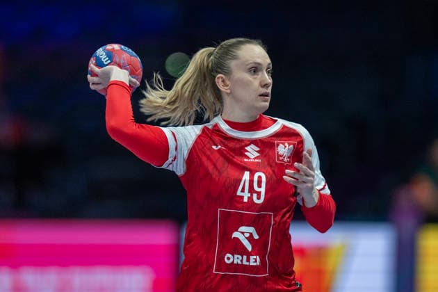 2025-12-04 Poland vs Argentina ROTTERDAM, NETHERLANDS - DECEMBER 4: Karolina Kochaniak-Sala of Poland during the IHF Worldchampionship 2025 match for women, between Poland and Argentina at Ahoy on December 4, 2025 in Rotterdam, Netherlands. Rotterdam Ahoy Netherlands Content not available for redistribution in The Netherlands directly or indirectly through any third parties. Copyright: xHenkxSeppenx