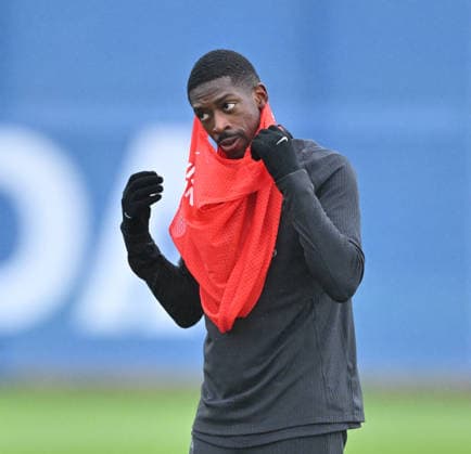 Paris Saint-Germain media day at the PSG Campus POISSY, FRANCE - DECEMBER 04: Player of Paris Saint-Germain Ousmane Dembele is seen during a training session on media day at the PSG Campus in Poissy, west of Paris, France on December 04, 2025. Mustafa Yalcin Anadolu Poissy France. Editorial use only. Please get in touch for any other usage.  Copyright: x2025xAnadoluxMustafaxYalcinx