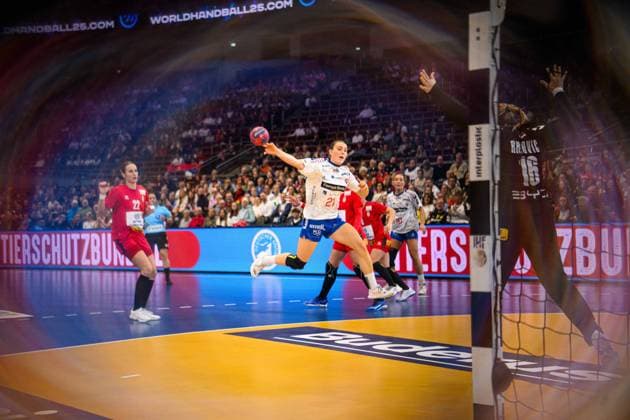 DORTMUND, GERMANY - 4 DECEMBER, 2025: Maria Palsdottir Nolsoy - Women s Handball World Championship, WM, Weltmeisterschaft 2025 Serbia vs Faroe Islands at Westfallenhalle.  Copyright: xVitaliixKliuievx