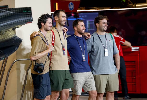 F1 - ABU DHABI GRAND PRIX 2025 DPPI F1 dream team photographers Antonin Vincent, Xavi Bonilla, Florent Gooden and Eric Alonso portrait during the 2025 Formula 1 Abu Dhabi Grand Prix, 24th round of the 2025 FIA Formula One World Championship, WM, Weltmeisterschaft from December 05 to 07, 2025 on the Yas Marina Circuit, in Abu Dhabi, United Arab Emirates - Abu DhabiUnited Arab Emirates  Copyright: xDPPIx