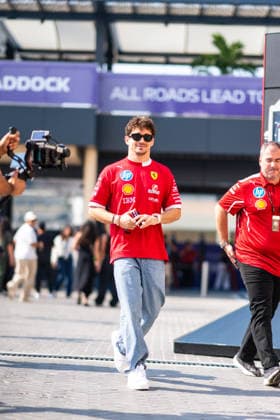 F1 2025: Abu Dhabi Grand Prix in Abu Dhabi, UAE - 04 Dec 2025 Scuderia Ferrari HP F1 Team s Monegasque driver Charles Leclerc in the paddock of the Formula 1 Abu Dhabi Grand Prix 2025. Abu Dhabi United Arab Emirates Copyright: xLucaxMartinix xSOPAxImagesx LMA03651
