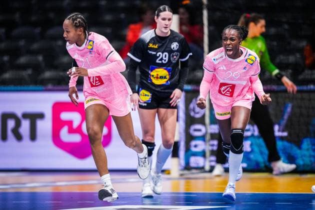ROTTERDAM , 04-12-2025 , Rotterdam Ahoy , Womens World Championship, WM, Weltmeisterschaft Handball 2025 , match between France and Austria , picture shows France player Onacia Ondono France - Austria (women)  x32343172x Copyright: