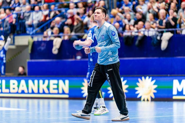 Constantin Moestl TBV Lemgo Lippe, 01 jubelt freut sich GER, TBV Lemgo Lippe vs SG Flensburg Handewitt, Handball, 1 Bundesliga, 15 Matchday, Season 2025 2026, 04 12 2025 GER, TBV Lemgo Lippe vs SG Flensburg Handewitt, Handball, 1 Bundesliga, 15 Matchday, Season 2025 2026, 04 12 2025 Lemgo Copyright: xEibner-Pressefoto JanxRollingerx EP_JSK