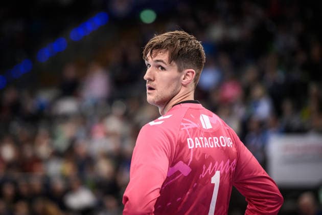Luka Krnokapic TVB Stuttgart, 01 new goalkeeper in Stuttgart GER, TVB 1898 Stuttgart HSG Wetzlar, DAIKIN HBL, Handball, Bundesliga, Matchday 11, Season 2025 2026, 04 12 2025 GER, TVB 1898 Stuttgart HSG Wetzlar, DAIKIN HBL, Handball, Bundesliga, Matchday 11, Season 2025 2026, 04 12 2025 Stuttgart Copyright: xSandyxDinkelackerx EP_SDR