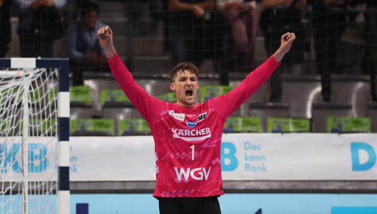 Stuttgart , Handball Daikin HBL Bundesliga TVB Stuttgart vs HSG Wetzlar , Mateusz Kornecki TVB