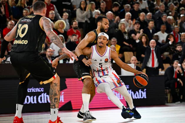 BASKET-BALL : AS Monaco VS Paris Basketball - Turkish Airlines EuroLeague - 04 12 2025 Justin Robinson (Paris basketball) - Turkish Airlines EuroLeague match between AS Monaco and Paris Basketball on December 4, 2025 at the Louis II Stadium in Monaco. MonacoMonaco  Copyright: xWilliamxCannarellax