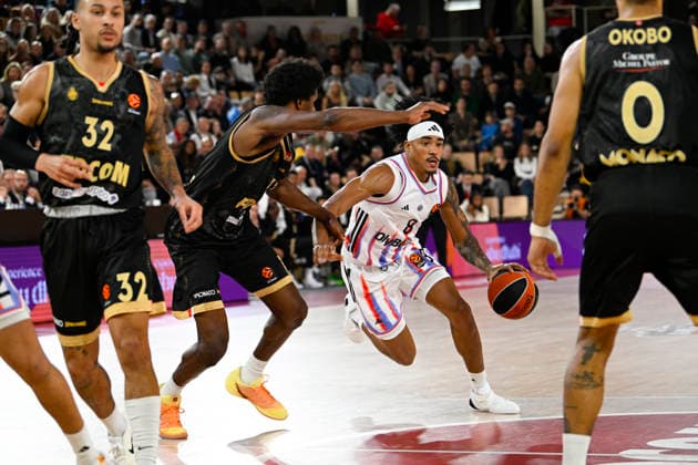 BASKET-BALL : AS Monaco VS Paris Basketball - Turkish Airlines EuroLeague - 04 12 2025 Jared Rhoden (Paris basketball) - Turkish Airlines EuroLeague match between AS Monaco and Paris Basketball on December 4, 2025 at the Louis II Stadium in Monaco. MonacoMonaco  Copyright: xWilliamxCannarellax