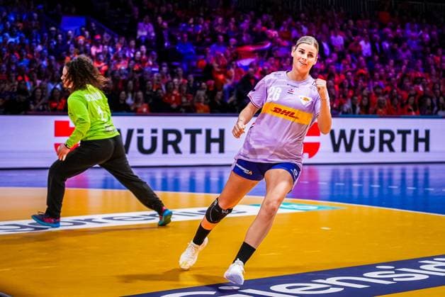 ROTTERDAM , 04-12-2025 , Rotterdam Ahoy , Womens World Championship, WM, Weltmeisterschaft Handball 2025 , match between Netherlands and Tunisia , picture shows Netherlands player Angela Malestein Netherlands - Tunisia (women)  x32344002x Copyright: