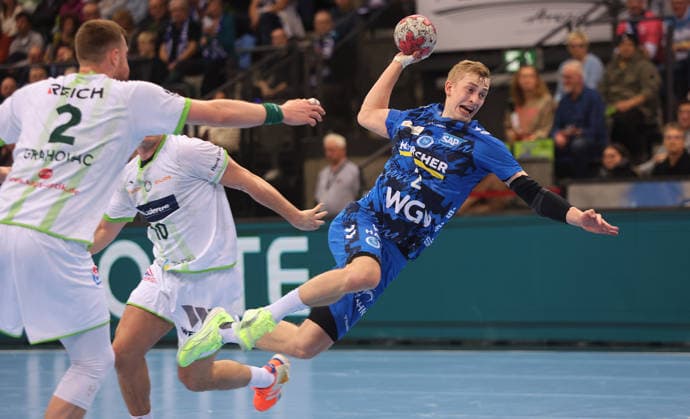 Stuttgart , Handball Daikin HBL Bundesliga TVB Stuttgart vs HSG Wetzlar , Torben Matzke TVB