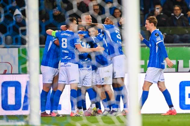 KRC Genk v RSC Anderlecht - Belgian Croky Cup GENK, BELGIUM - DECEMBER 04 : Karetsas Konstantinos midfielder of KRC Genk celebrating scoring a goal during the Belgian Croky Cup round of 16 match between KRC Genk and RSC Anderlecht on December 4, 2025 in Genk, Belgium, 04 12 2025 Genk Belgium  Copyright: xVincentxKalutx