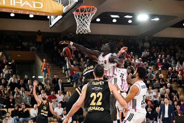 BASKET-BALL : AS Monaco VS Paris Basketball - Turkish Airlines EuroLeague - 04 12 2025 Turkish Airlines EuroLeague match between AS Monaco and Paris Basketball on December 4, 2025 at the Louis II Stadium in Monaco. MonacoMonaco  Copyright: xWilliamxCannarellax