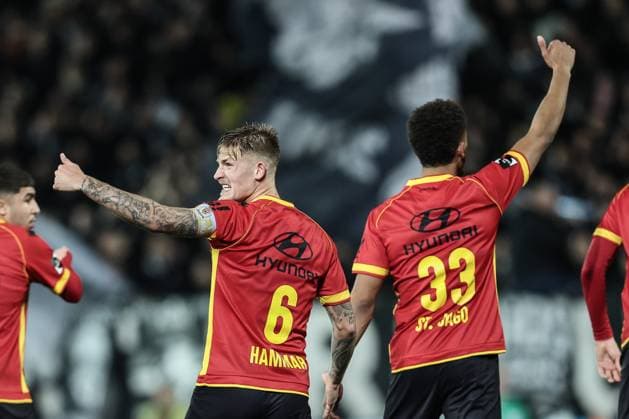 Mechelen s Fredrik Hammar pictured during a soccer game between Sporting Charleroi and KV Mechelen, in the 1 8 final of the Croky Cup Belgian cup, Thursday 04 December 2025 in Charleroi. BRUNOxFAHY  x146527520x