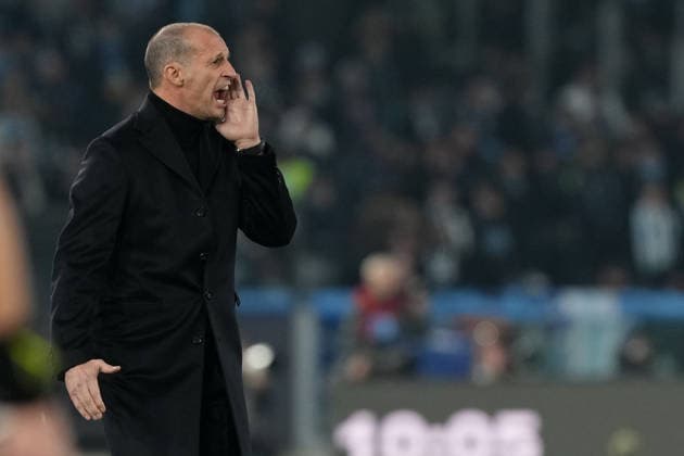 Massimiliano Allegri, head coach of AC Milan reacts during the Coppa Italia 2025 2026 football match between SS Lazio and AC Milan at Stadio Olimpico in Rome (Italy), December 4, 2025. AntoniettaxBaldassarre