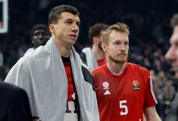 Partizan v Bayern, Euroleague basketball, season 2025 2026, round 14 Belgrade, Serbia. 4th Dec, 2025. Bayern s Vladimir Lucic and Niels Giffey during Euroleague basketball match between Partizan and Bayern Munich on December 4. 2025. in Belgrade, Serbia. Belgrade Serbia Copyright: xPedjaxMilosavljevic STARSPORTx