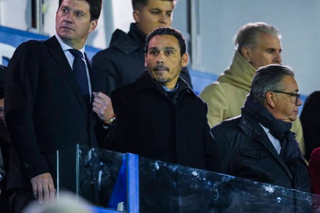 December 4, 2025, Extremadura, Extremadura, SPAIN: Jose Maria del Nido, president of Sevilla FC, looks on during the Copa del Rey, second round, football match played between CD Extremadura 1924 and Sevilla FC at Francisco de la Hera stadium on December 4, 2025, in Extremadura, Spain. Extremadura SPAIN - ZUMAa181 20251204_zaa_a181_074 Copyright: xJoaquinxCorcherox