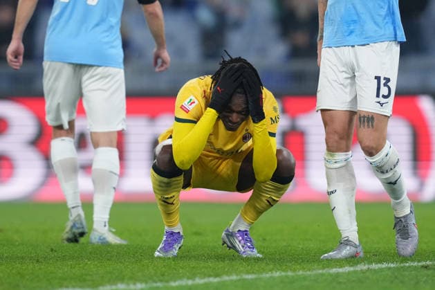 AC Milan™s Rafael Leao during the Frecciarossa Italian Cup 2025 2026 soccer match between Lazio and Milan at the Rome s Olympic stadium, Italy - Thursday December 04, 2025 - Soccer ( Photo by Alfredo Falcone LaPresse )  Copyright: xAlfredoxFalcone LaPressex