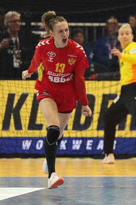 GER, Dortmund, 27th Wommen s World Championship 2025, Main Round, Group II, 2 Round Round Montenegro MNE vs Germany GER 04 12 2025, Westfalenhalle, Dortmund, GER, Dortmund, 27th Wommen s World Championship 2025, Main Round, Group II, 2 Round Round Montenegro MNE vs Germany GER , pictured Goal cheer cheer cheer cheer, Dijana TRIVIÄÜ MNE 13 , nordphotoxGmbHx xMeuter nph00351