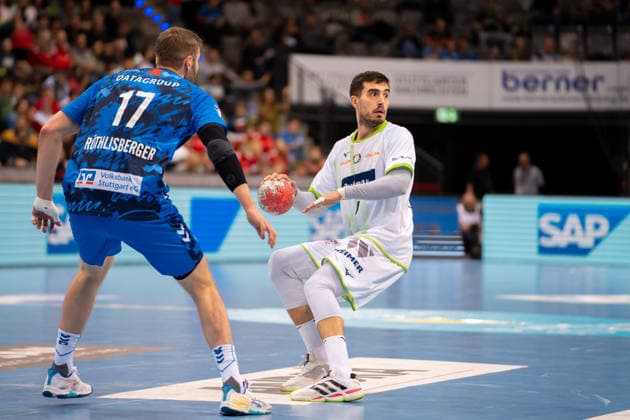 Handball I Men I Season 2025 2026 I Bundesliga I 11 Matchday I TVB Stuttgart HSG Wetzlar I 04 12 2025 Filip Vistorop 4, HSG Wetzlar Stuttgart Porsche Arena Baden Württemberg Germany Copyright: xLobeca MaxxPetershansx
