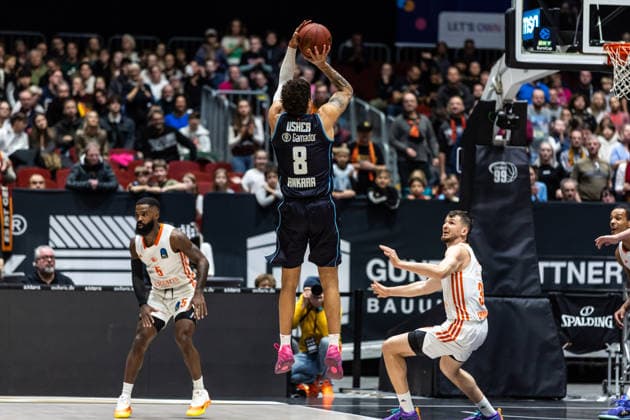 GER, BKT EuroCup, Season 2025 2026, Niners Chemnitz Turk Telekom Ankara 04 12 2025, Messe, Chemnitz, GER, BKT EuroCup, Season 2025 2026, Niners Chemnitz Turk Telekom Ankara Jordan Usher Turk Telekom Ankara 8 Photo Alexander Trienitz Chemnitz Messe Sachsen Germany