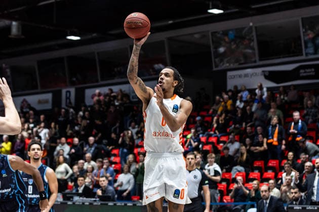 GER, BKT EuroCup, Season 2025 2026, Niners Chemnitz Turk Telekom Ankara 04 12 2025, Messe, Chemnitz, GER, BKT EuroCup, Season 2025 2026, Niners Chemnitz Turk Telekom Ankara Kevin Yebo Niners Chemnitz, 0 Photo Alexander Trienitz Chemnitz Messe Sachsen Germany