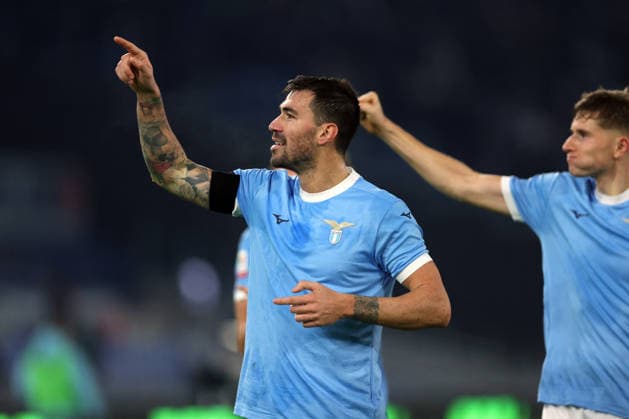 CALCIO - Coppa Italia - SS Lazio vs AC Milan Rome, Italy - December 4, 2025: Alessio Romagnoli of Lazio celebrate victory at end of the Coppa Italia 2025-2026 round of 16 - football match between SS Lazio vs AC Milan at Olympic Stadium. Rome Italy  Copyright: xIPAxSport ABACAx
